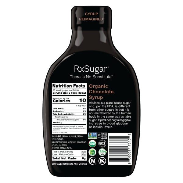 Organic Chocolate Syrup | RxSugar - RxSugar®