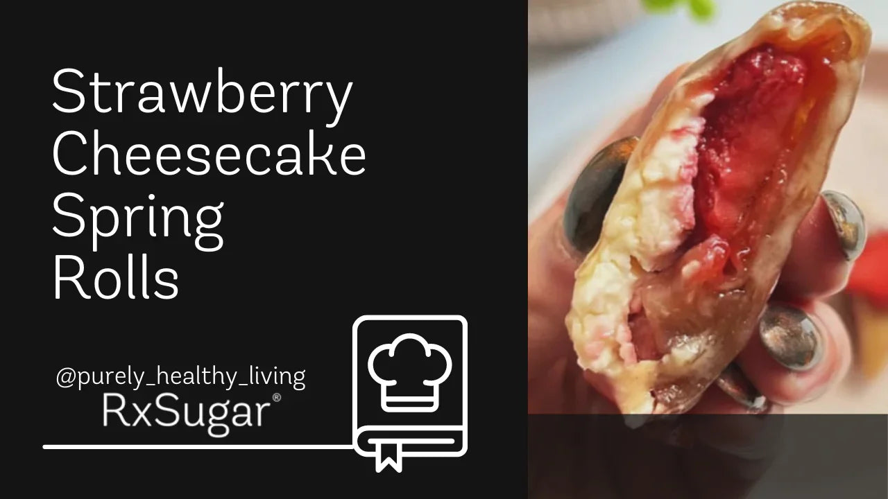 Strawberry Cheesecake Spring Rolls by @purely_healthy_living on Instagram