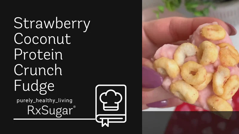 Strawberry Coconut Protein Crunch Fudge by @purely_healthy_living on Instagram