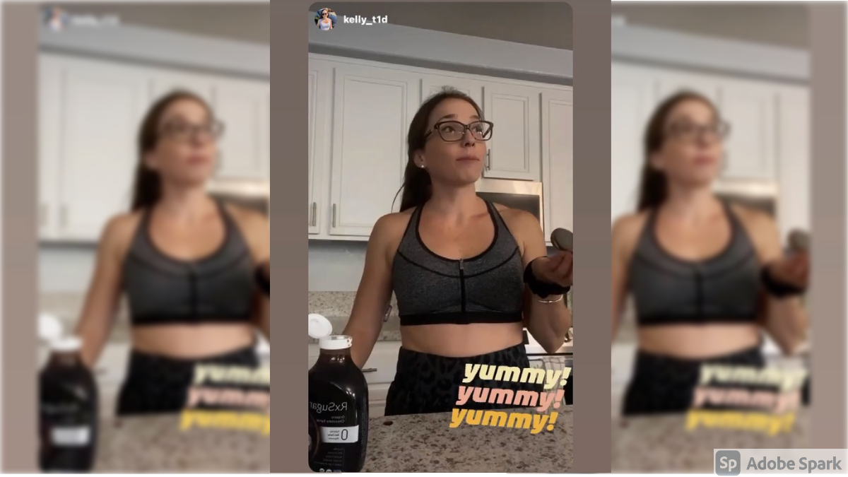 Kelly T1D Trying RxSugar Organic Chocolate Syrup