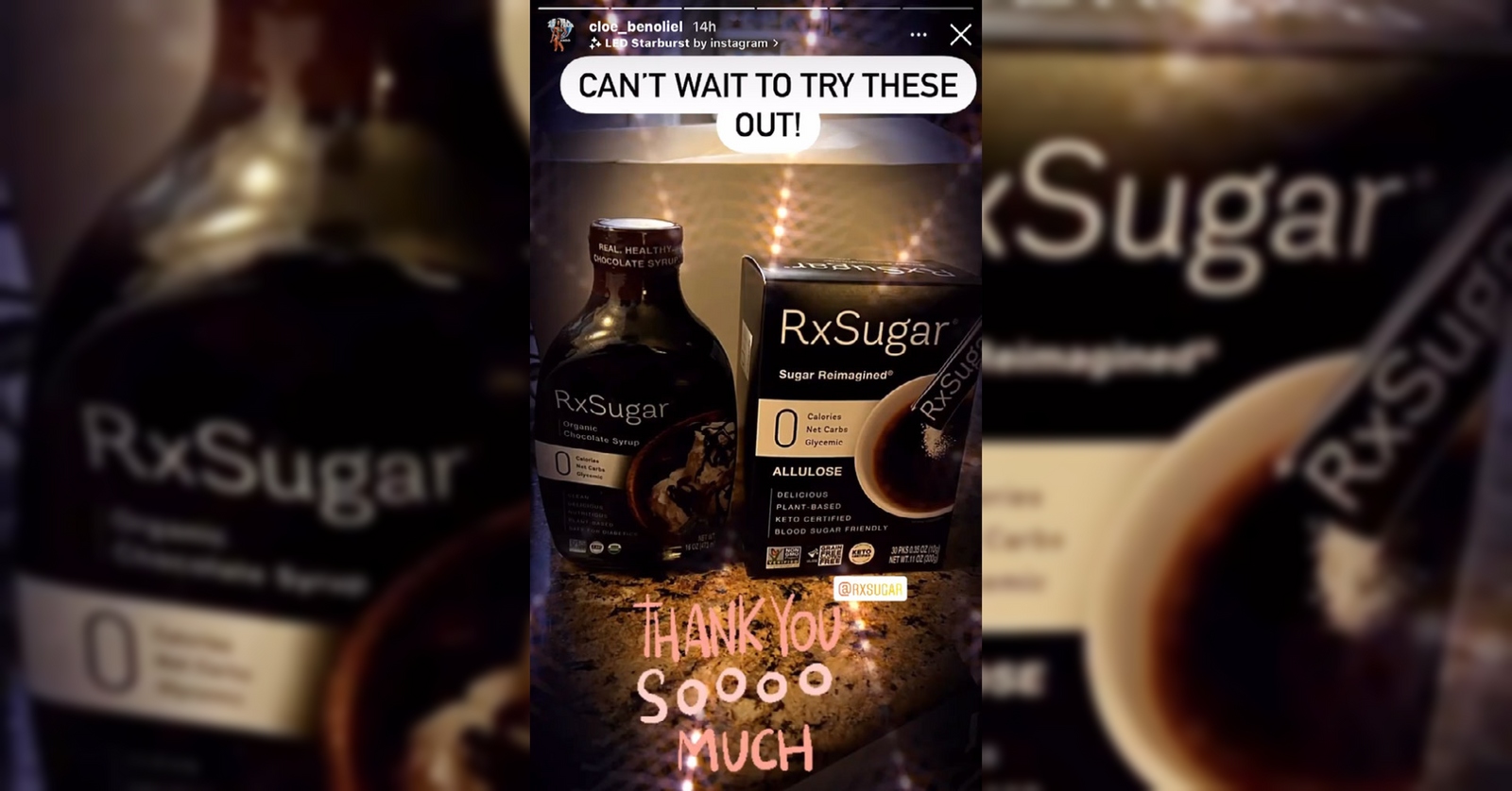 Cloe Benoliel Loving Her RxSugar Package!