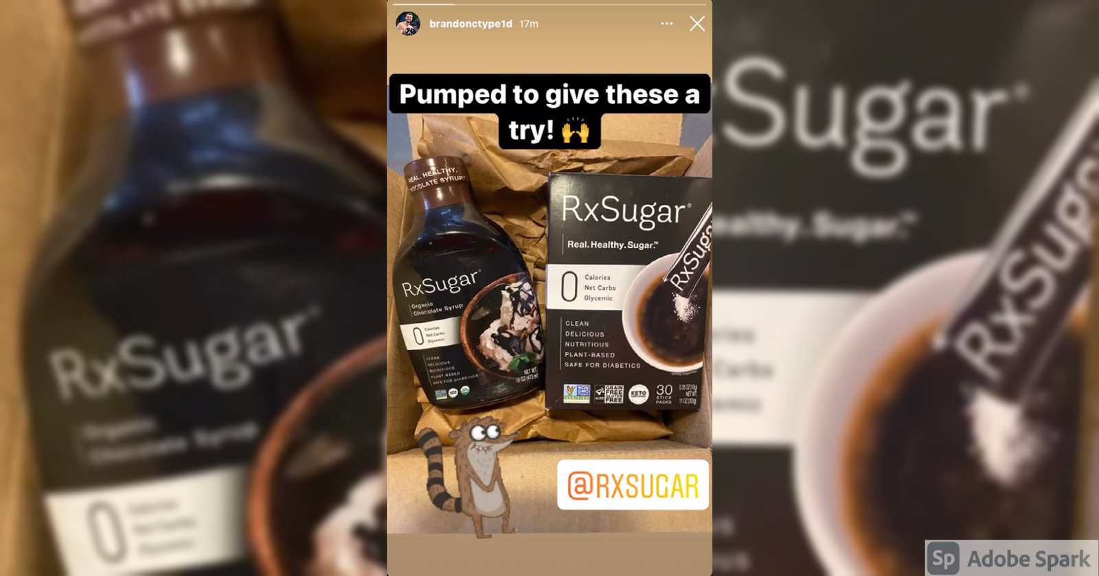 Brandon C Type One Excited About His New RxSugar Package