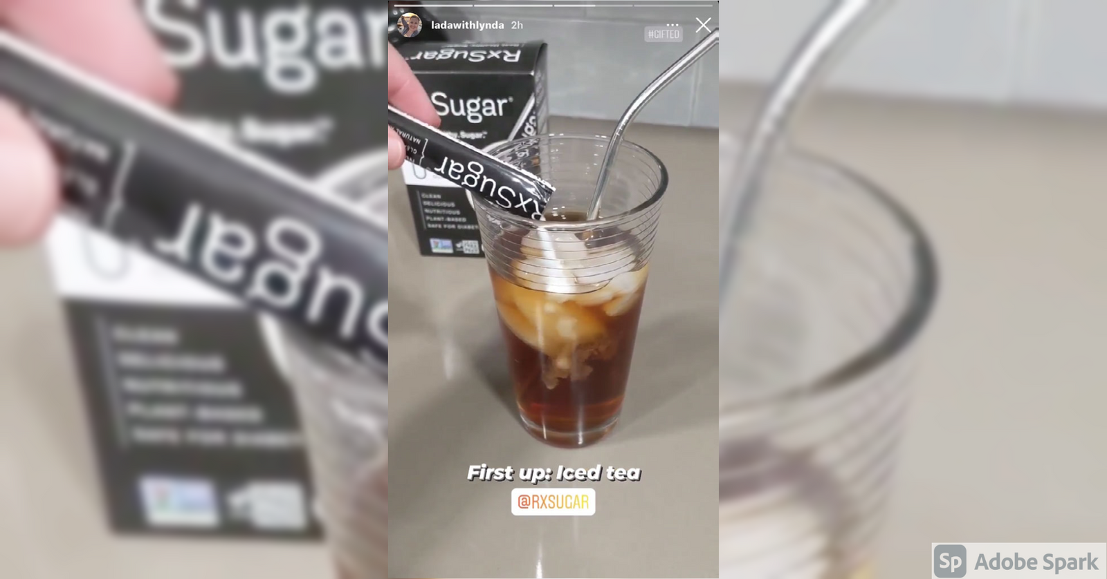 Lada With Lynda Trying Her RxSugar Sugar Stick Pack