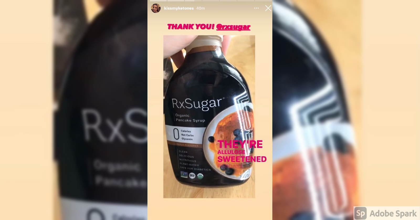 Kissmyketones Loving Her RxSugar Stick Pack & Organic Pancake Syrup