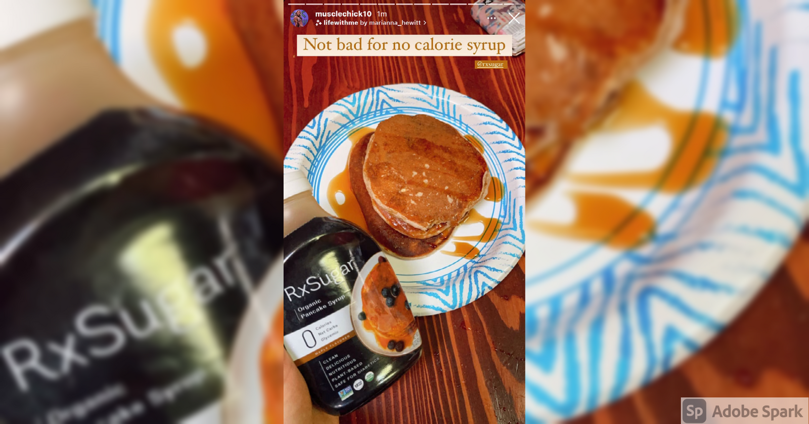 Muscle Chick 10 Loving Her RxSugar Organic Pancake Syrup