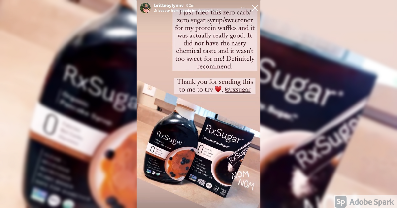 Brittney Lynn V Loving Her RxSugar Organic Pancake Syrup