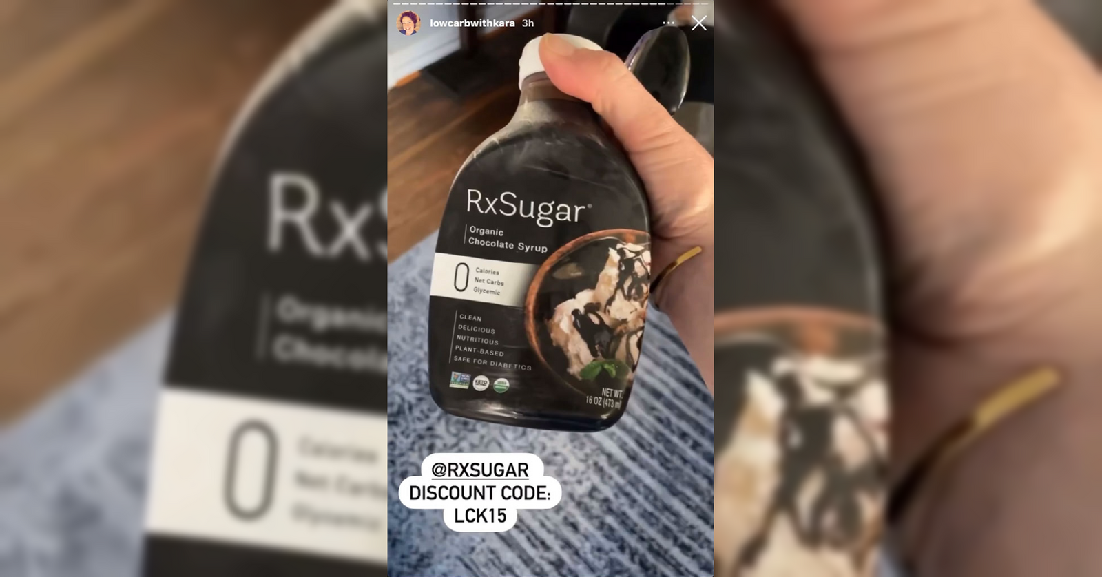 Low Carb With Kara Loving Her RxSugar Organic Chocolate Syrup With Her Family!