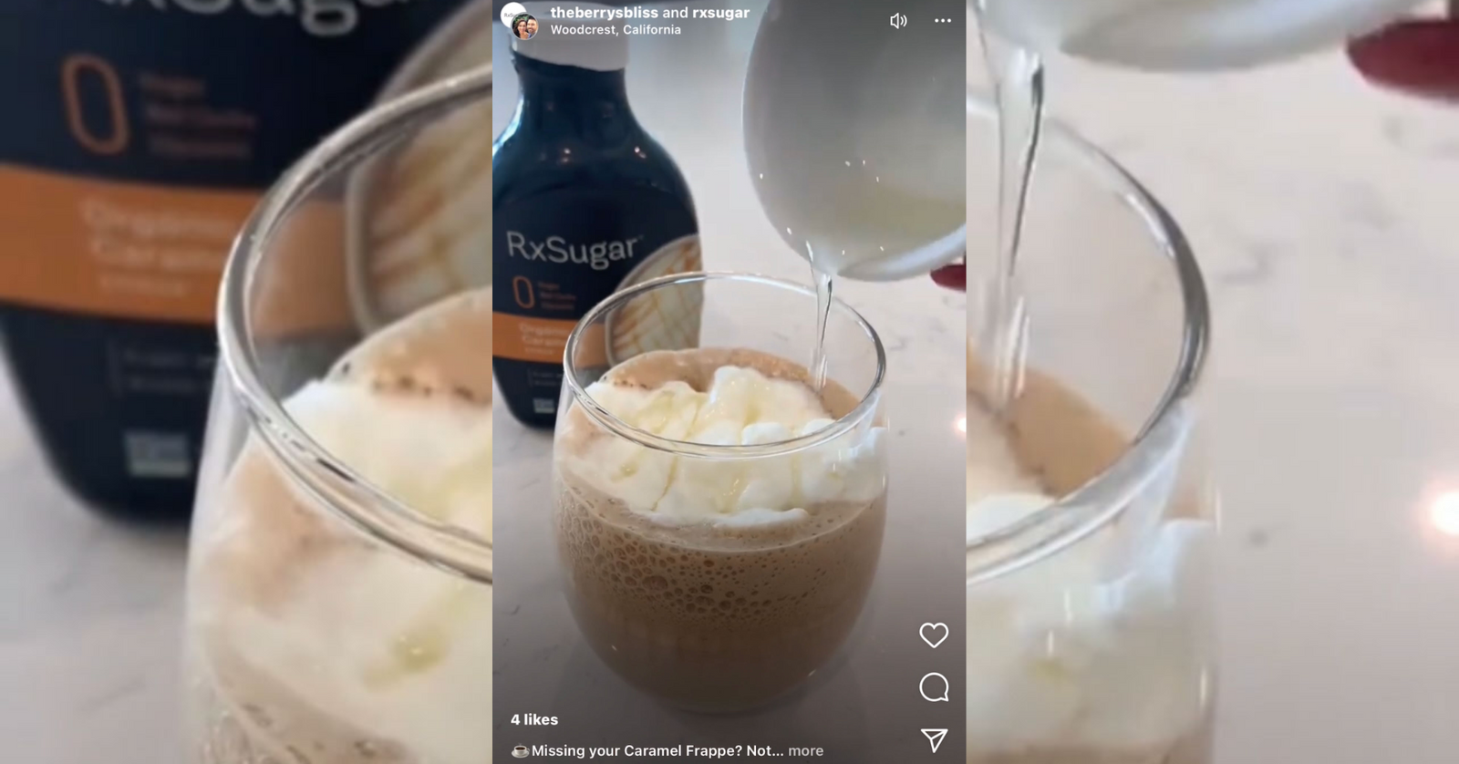 The Berry's Using Their Organic Caramel In A Morning Latte!