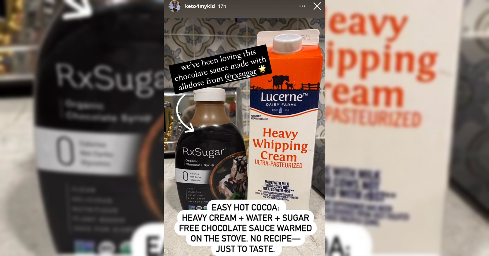 Keto 4 My Kid Loving Her RxSugar Organic Chocolate Syrup In Her Hot Cocoa