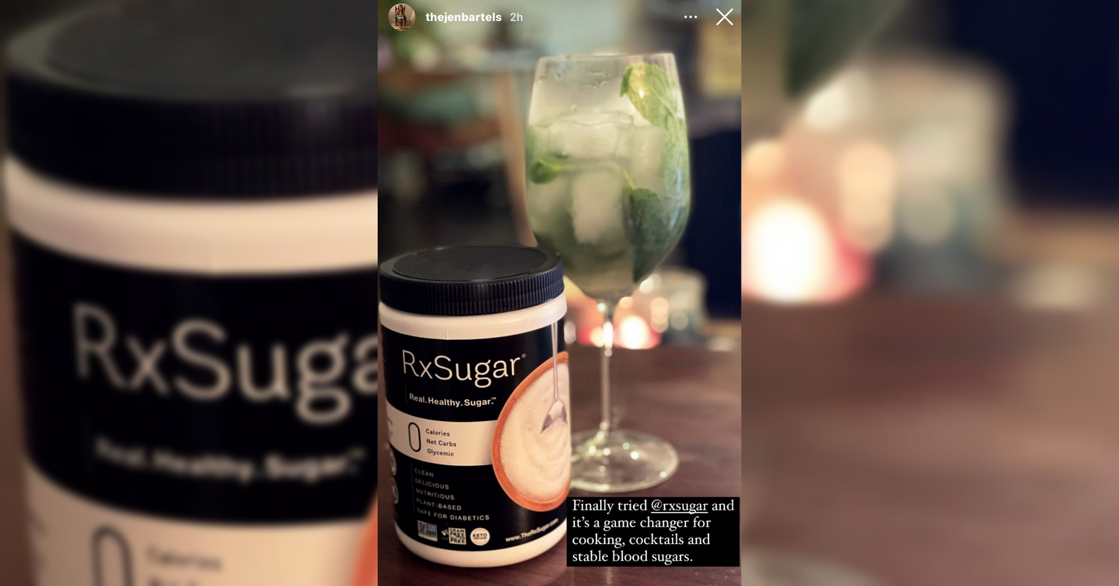 Jennifer Bartels Loving Her RxSugar For All Her Cooking & Cocktails Recipes