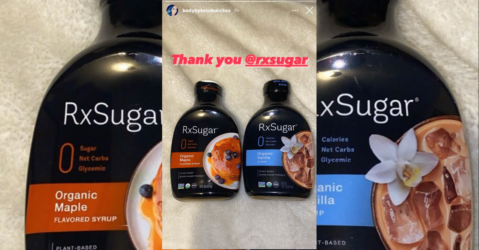Body By Keto Burritos Loving Her RxSugar Package!