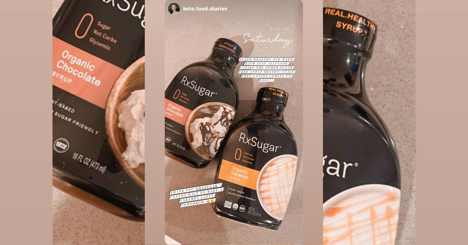 Keto Food Diaries Loving Her RxSugar Caramel In Her Coffee