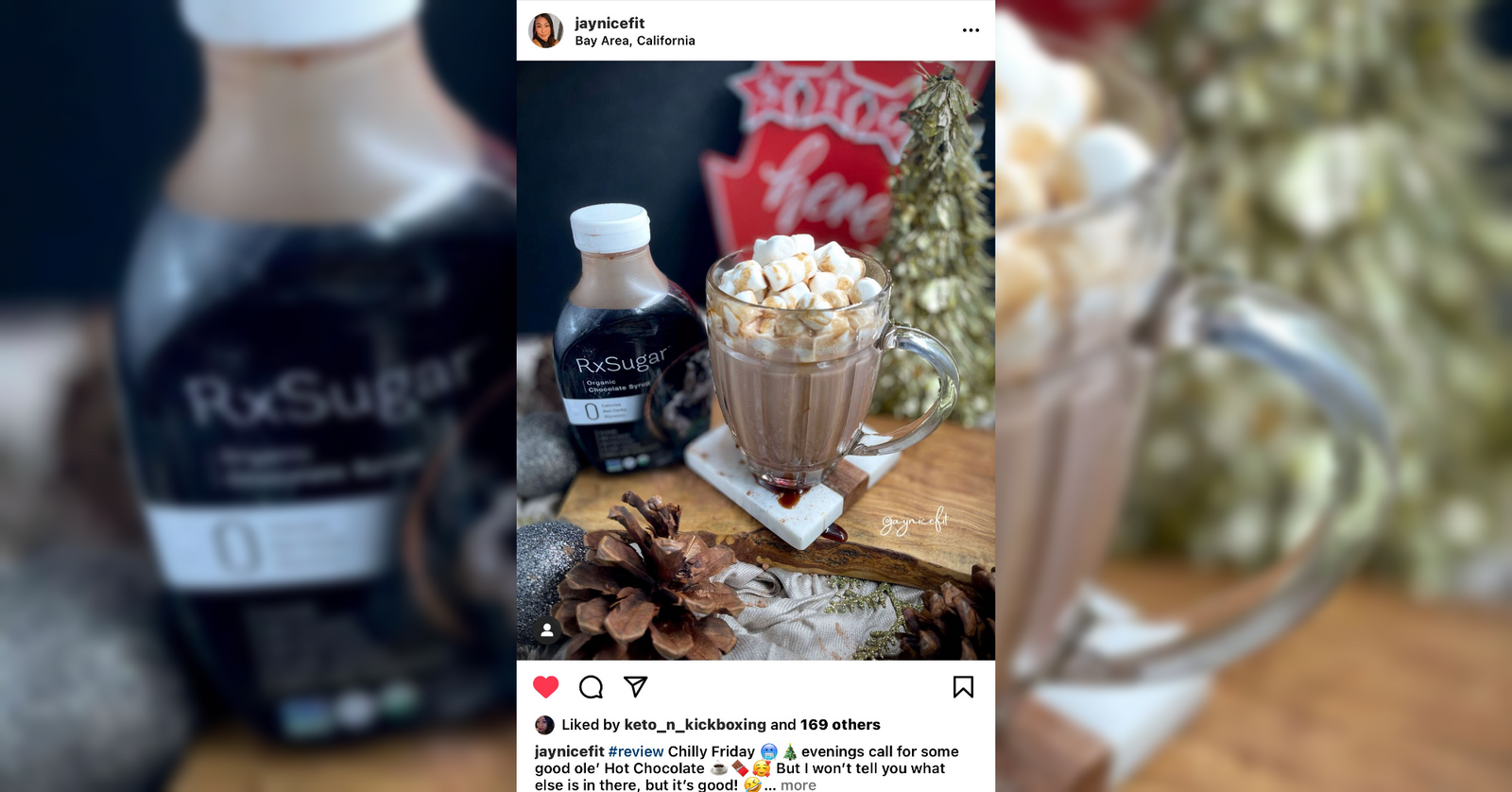 Jaynice Fit Using Her Organic Chocolate Syrup In Her Hot Chocolate