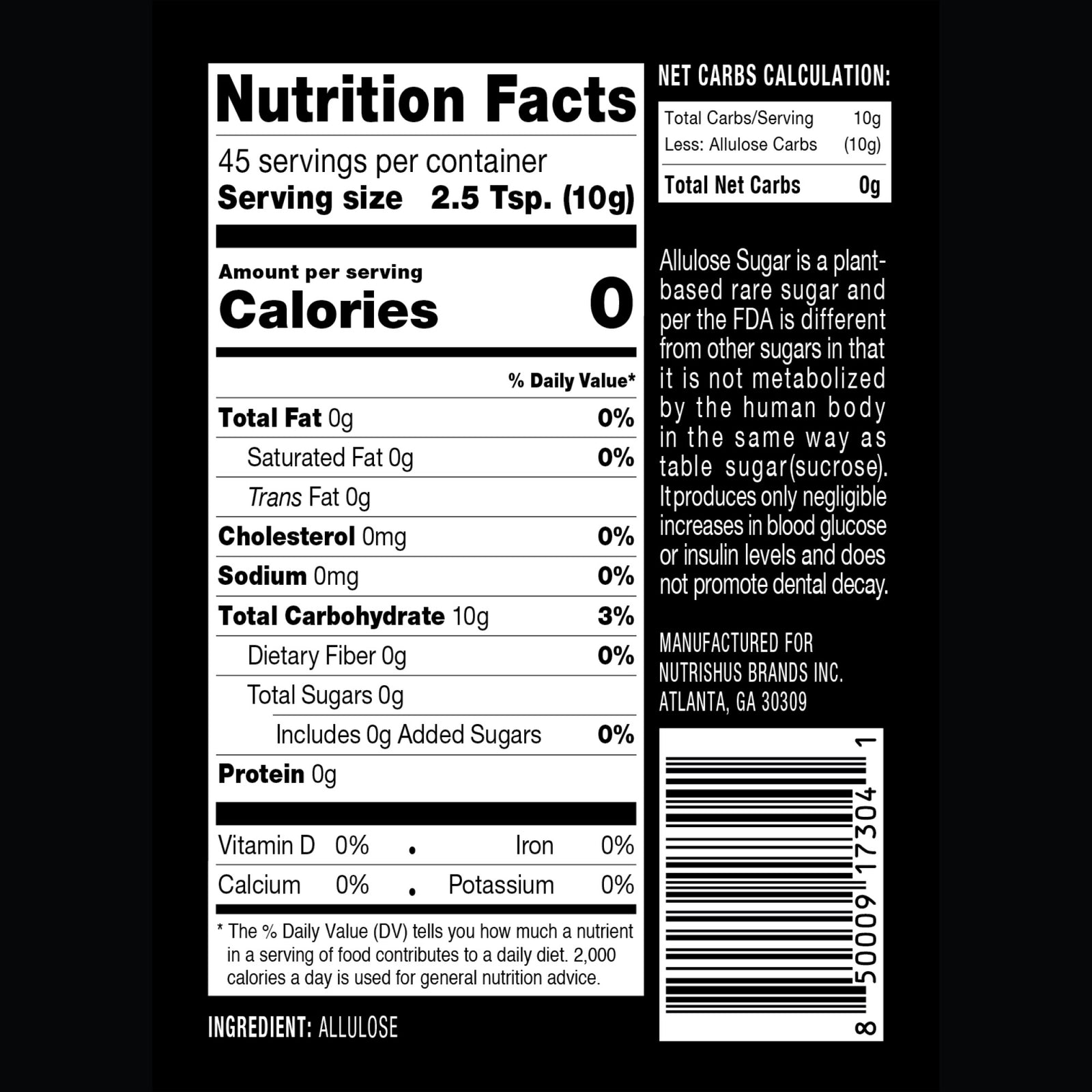 sugar★  RxSugar 1 lb Keto, Paleo, Natural Sugar, Non-GMO, 0 Calories